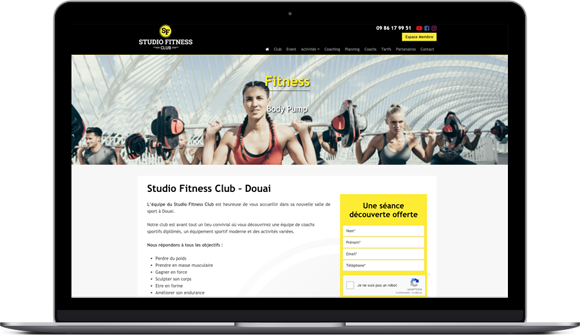 Création du site web de Studio Fitness Club